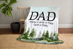 Custom Father's Day Blanket, Fathers Gift, Personalized Blanket For Dad, Grandpa Gift Grandparent, Birthday Dad - thumbnail 1
