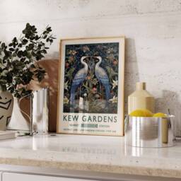 William Morris Stork Print, Kew Gardens London Poster, Vintage Wall Art, Floral Poster - thumbnail 3