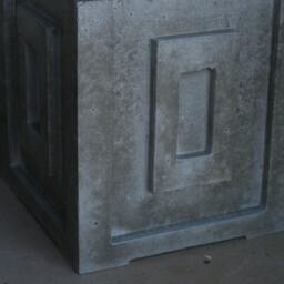 "Concrete+Recycled Glass Planter Or Party Cooler, Flowerpot ""4Square Squared" - thumbnail 4