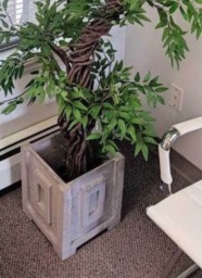 "Concrete+Recycled Glass Planter Or Party Cooler, Flowerpot ""4Square Squared" - thumbnail 1
