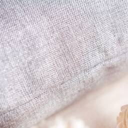 Light Grey Silver Pillow, Decorative Throw Pillow Cover, Cushion Accent Linen Blend Sparkles Boutique Modern Pillows - thumbnail 3