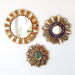"Peruvian Mirrors ""Margarita Azul Marfil Collection" - thumbnail 3