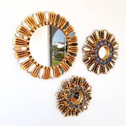 "Peruvian Mirrors ""Margarita Azul Marfil Collection" - thumbnail 2