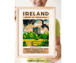 Reprint Of A Vintage 1930S Visit Blarney Castle in Ireland Travel Poster - thumbnail 1