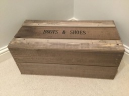 Boot & Shoes Lidded Box Vintage Style Reproduction Wooden Bushel Box/ Apple Crate Complete With Lid - thumbnail 1