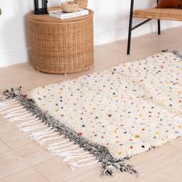 Small Beni Ourain Rug, Moroccan Rug 3x5 Ft, Authentic Handmade Berber Carpet, Genuine Wool Rug, Area Tapis Berbere, Teppic - thumbnail 3
