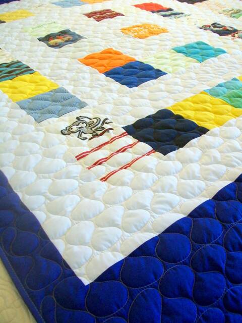 Baby Clothes Quilt Tshirt Blanket Memory Lap Size, Free Shipping - Deposit Listing - 50% - image 1