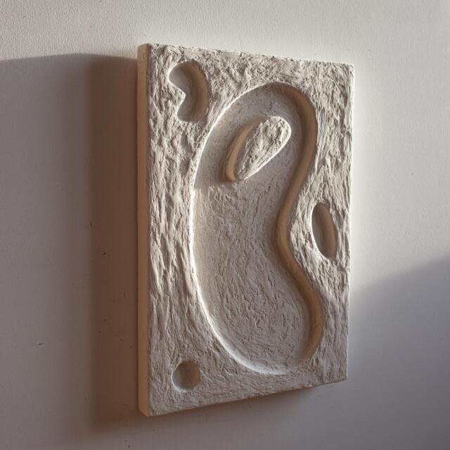 Modern Organic Wall Art - Wabi Sabi Sculpture Contemporary White Artwork Minimalist Japandi Home Decor - image 1