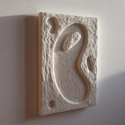 Modern Organic Wall Art - Wabi Sabi Sculpture Contemporary White Artwork Minimalist Japandi Home Decor