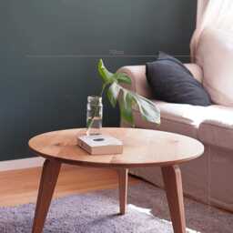 Large Solid Wood Coffee Table 70 cm - Handmade, Swiss Edge, Modern Design Living Room - thumbnail 4