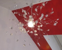 Chandelier Silver Gray Rose Petals - thumbnail 1