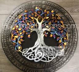 Stainless Steel Infinity Tree Wall Art With Poem - Anniversary Gift - thumbnail 1