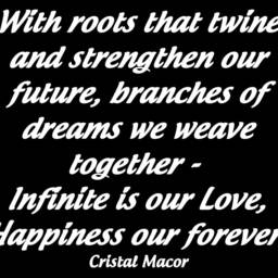 Stainless Steel Infinity Tree Wall Art With Poem - Anniversary Gift - thumbnail 2