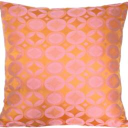 50S/60S Jacquard Cushion 40 X cm Peaches #2, Apricot Blush Pink, Retro Cover, Pillowcase, Tapestry, Vintage Fabric Cover Elegant - thumbnail 3
