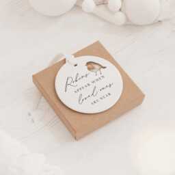 Robins Appear When Loves Ones Are Near Christmas Decoration - Keepsake Bauble Gift Ceramic Ornament Remembrance Memorial - thumbnail 2