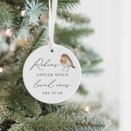 Robins Appear When Loves Ones Are Near Christmas Decoration - Keepsake Bauble Gift Ceramic Ornament Remembrance Memorial - thumbnail 3