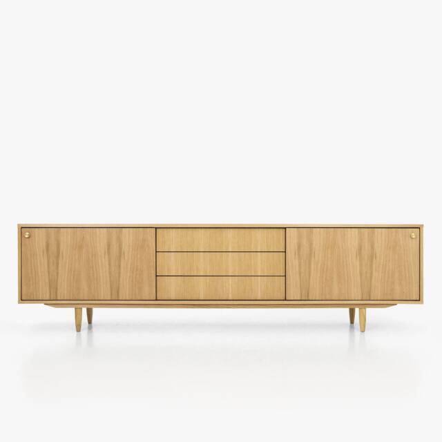 Mid-Century Sideboard, Dresser, Commode, Credenza Made Of Oak Vaneer - Livlo D-S02 - image 1