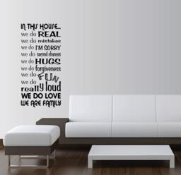 "In This House We Do Word Art Vinyl Wall Decal - 32""W X 67 3/4"