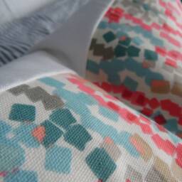 Mosiac Tile.slipcovers.toss Pillows.throw Pillow. Accent Pillow.pillow Cover.cushion Cover.red.pink.tan.blue.cream.white.decor Pillow Covers - thumbnail 2