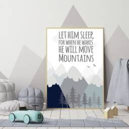 Mountains Nursery Art Print Woodland Adventure Decor - thumbnail 2