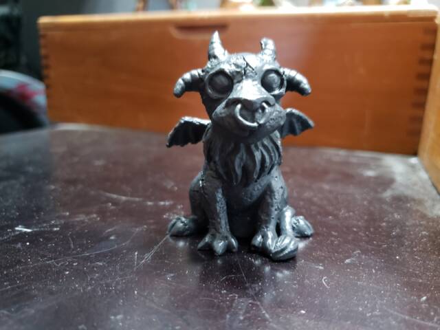 Small Gargoyle Statue/Baby Goat - image 1
