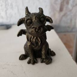 Small Gargoyle Statue/Baby Goat - thumbnail 4