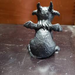 Small Gargoyle Statue/Baby Goat - thumbnail 2
