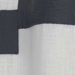 Mid Century Geometric Curtains, White Black Gray Modern Linen Drapes, Blackout Bedroom Panels, Colour Block Minimalist Curtains With Lining - thumbnail 4