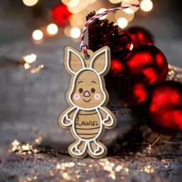 Custom Winnie The Pooh Christmas Ornament, Gingerbread & Friends Bear Decor, 2-Layer Wooden Ornament - thumbnail 3