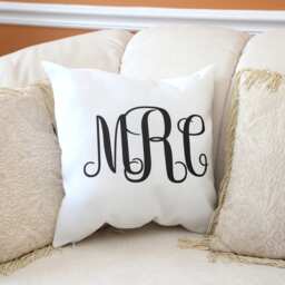 Personalized Pillow, Pillow Cover, Custom With Monogram, Home Sweet Decorative Pillows, Designer - thumbnail 3