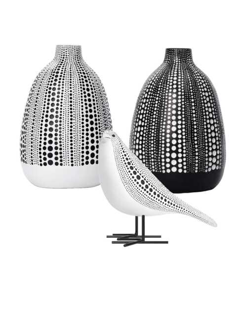 Modern White & Black Textured Dot Vase Is An Imperfect Beauty Paint Splatter Add To The Charm Authenticity Of Each Vase. Pampas Grass - image 1