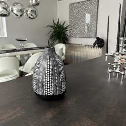 Modern White & Black Textured Dot Vase Is An Imperfect Beauty Paint Splatter Add To The Charm Authenticity Of Each Vase. Pampas Grass - thumbnail 3