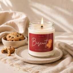 Christmas 250G Soy Candle- Wood Or Cotton Wick- Salted Caramel Candle -Baked Cinnamon Bun Candle- Gingerbread Latte Gift - thumbnail 1
