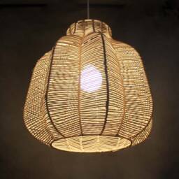 Hand Make Rattan Pendant Lights-Creative Lighting Fixtures-Decorative Lighting-Flower Lighting-Petal Lighting-Wave Shape Lighting-110-240V - thumbnail 2