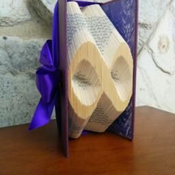 Infinity - Folded Book Art Fully Customizable, Symbol Forever - thumbnail 2