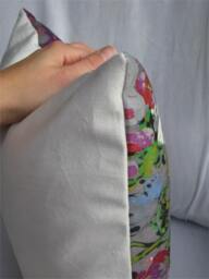 Cushion, Velvet Square Decorative Rectangular Floral Fabric - thumbnail 3