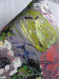 Cushion, Velvet Square Decorative Rectangular Floral Fabric - thumbnail 4