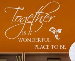 Together A Wonder Place Be Love Family Home Wall Decal Lettering Decoration Decorative Vinyl Quote Saying Sticker Decor Art Mural F14 - thumbnail 1
