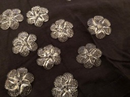Rosettes, Spare Parts For Mirrors & Sconces, in Murano Blown Glass, Transparent , Approx 5 cm