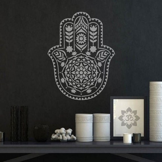 Hamsa Hand Stencil For Walls - Mandala Wall Stencil Large Mandala Wall For Painting On Wood Better Than Decals - image 1