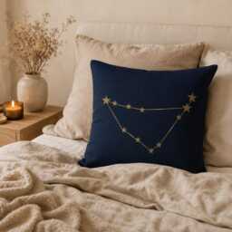 Capricorn Zodiac Pillow Astrology Gift Celestial Constellation Throw Cozy Horoscope Bedroom Decor For Her Lover - thumbnail 3
