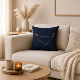 Capricorn Zodiac Pillow Astrology Gift Celestial Constellation Throw Cozy Horoscope Bedroom Decor For Her Lover - thumbnail 1