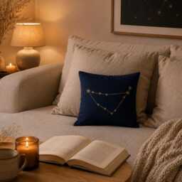 Capricorn Zodiac Pillow Astrology Gift Celestial Constellation Throw Cozy Horoscope Bedroom Decor For Her Lover - thumbnail 2