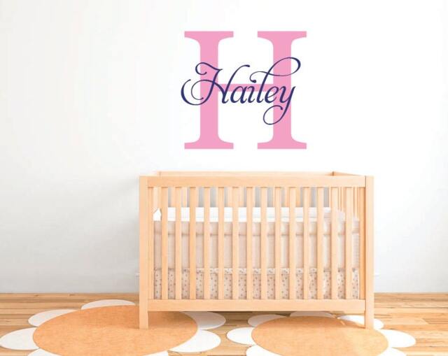 Monogram Decals, Girls Wall Name Nursery Wall Letters, Room Decor, Kids Stickers Db379 - image 1