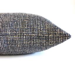 Blue Throw Pillow Cover Modern Tweed Upholstery Fabric Pillowcase - thumbnail 2
