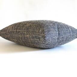 Blue Throw Pillow Cover Modern Tweed Upholstery Fabric Pillowcase - thumbnail 3