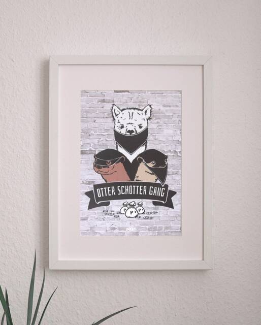 Otter Money Gang - Poster Art Print A4 - image 1