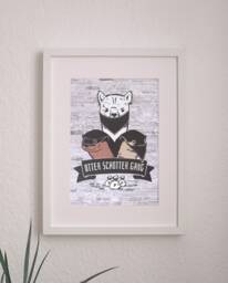 Otter Money Gang - Poster Art Print A4 - thumbnail 1