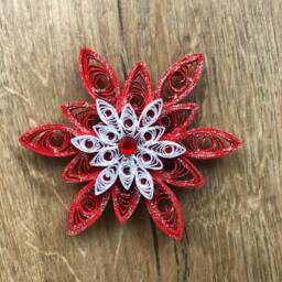 Handmade Quilled Christmas Ornaments - Snowflake & Tree Set - thumbnail 4