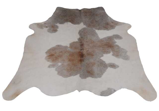 Grey & Black Large Cowhide Rug - Genuine Hair-On Leather Skin For Elegant Home Decor - 51 X 53 Inhces - image 1